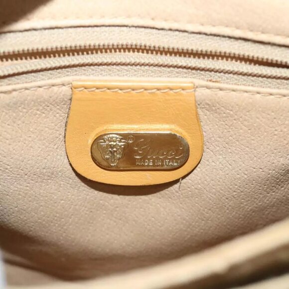 GUCCI Micro GG Canvas Shoulder Bag PVC Leather Beige 007 92 5548 Auth th3994 - Picture 15 of 16